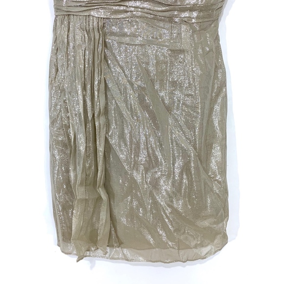 Lavender Label Silk Lame Strapless Dress - Picture 4 of 8